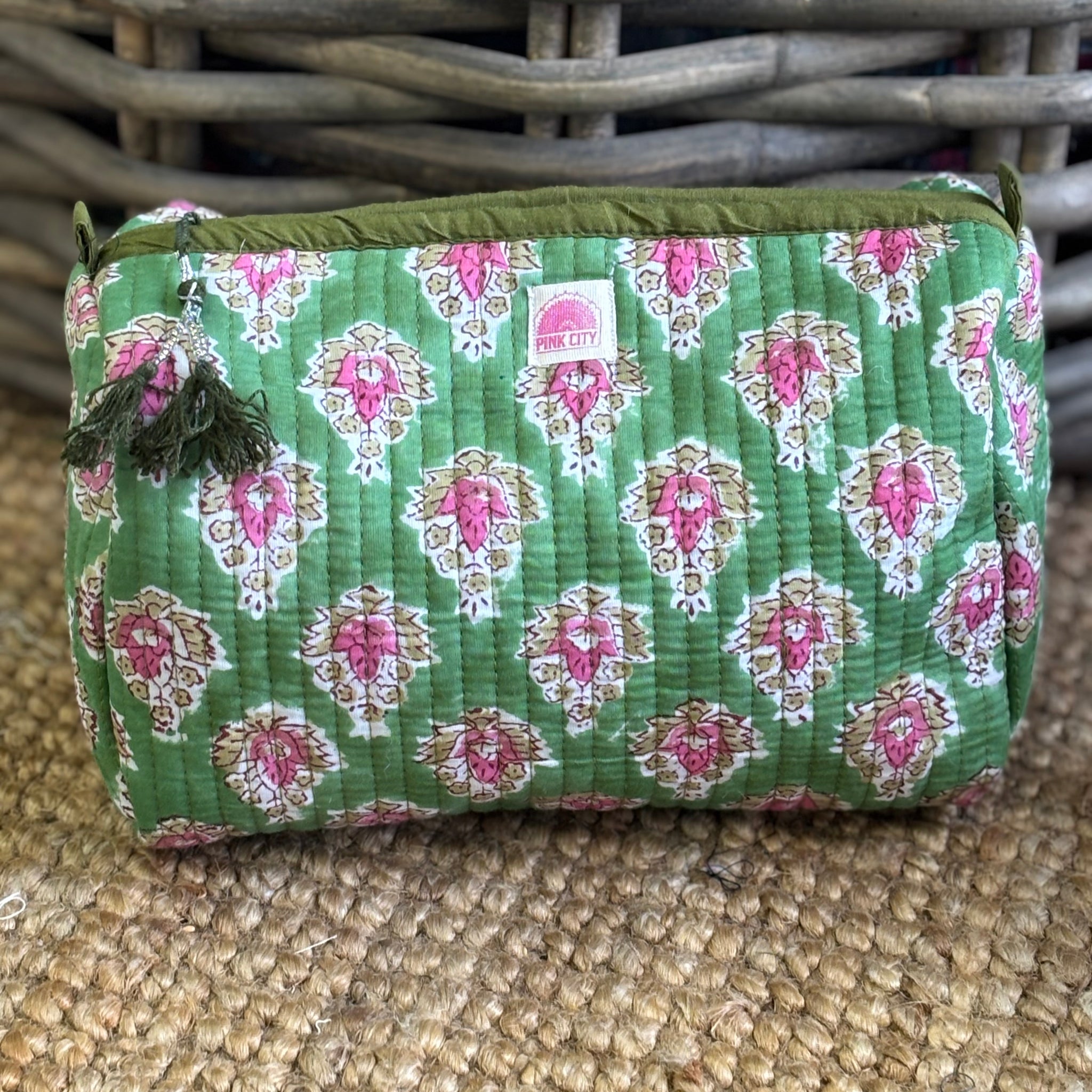 Olive Bloom Set of 3 Washbags