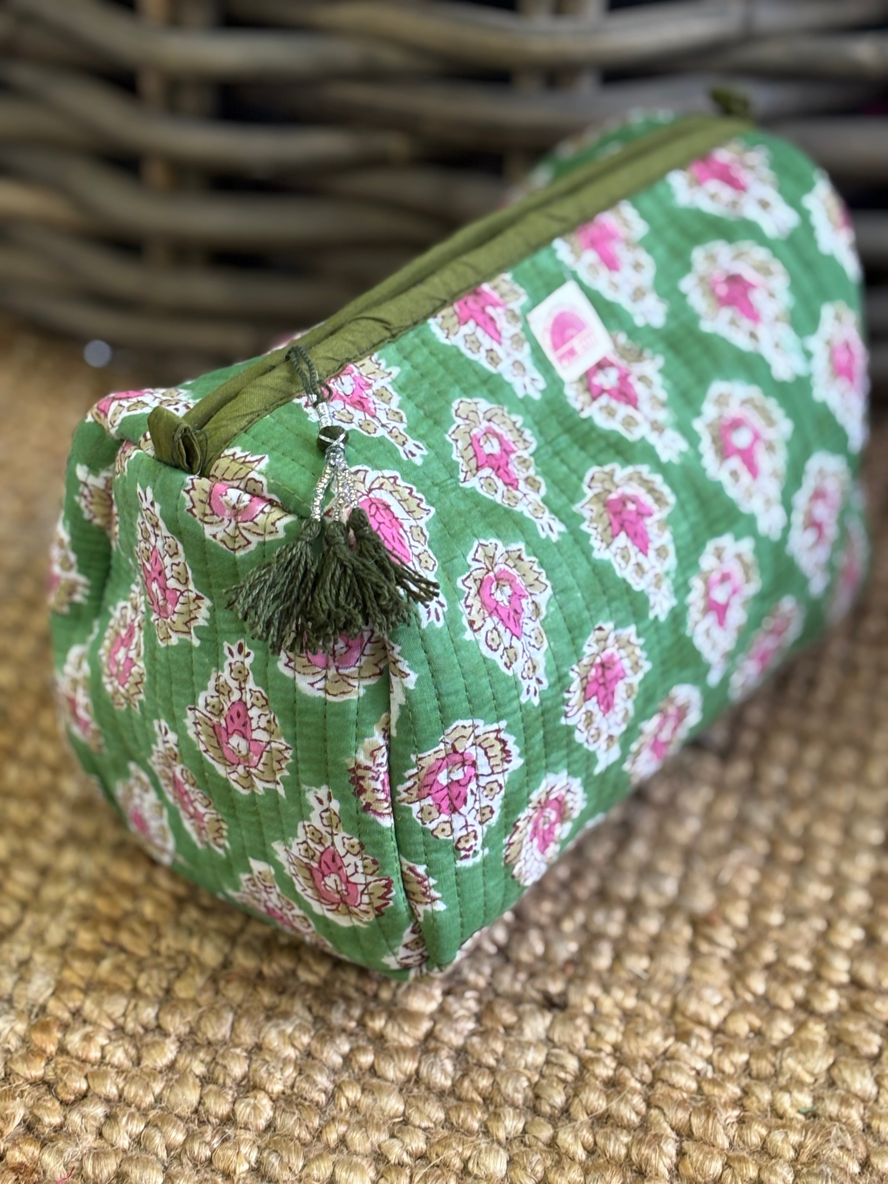 Olive Bloom Set of 3 Washbags