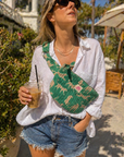 Green Leopard Crossbody Bag