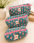Pink Oasis Set of three Washbags