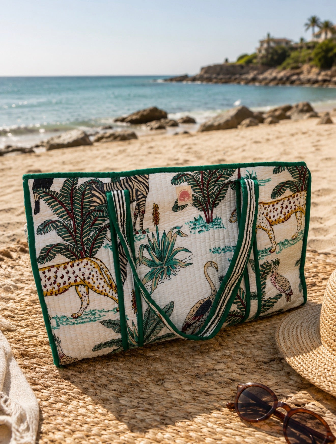 White Jungle Large Tote