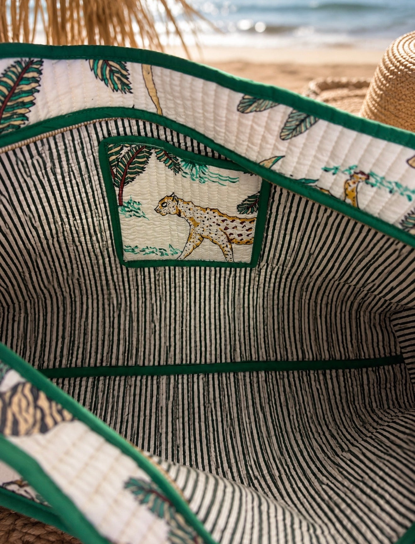 White Jungle Large Tote