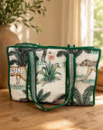 White Jungle Midi Tote