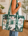 White Jungle Midi Tote