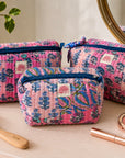 Pink Patchwork Washbag Set