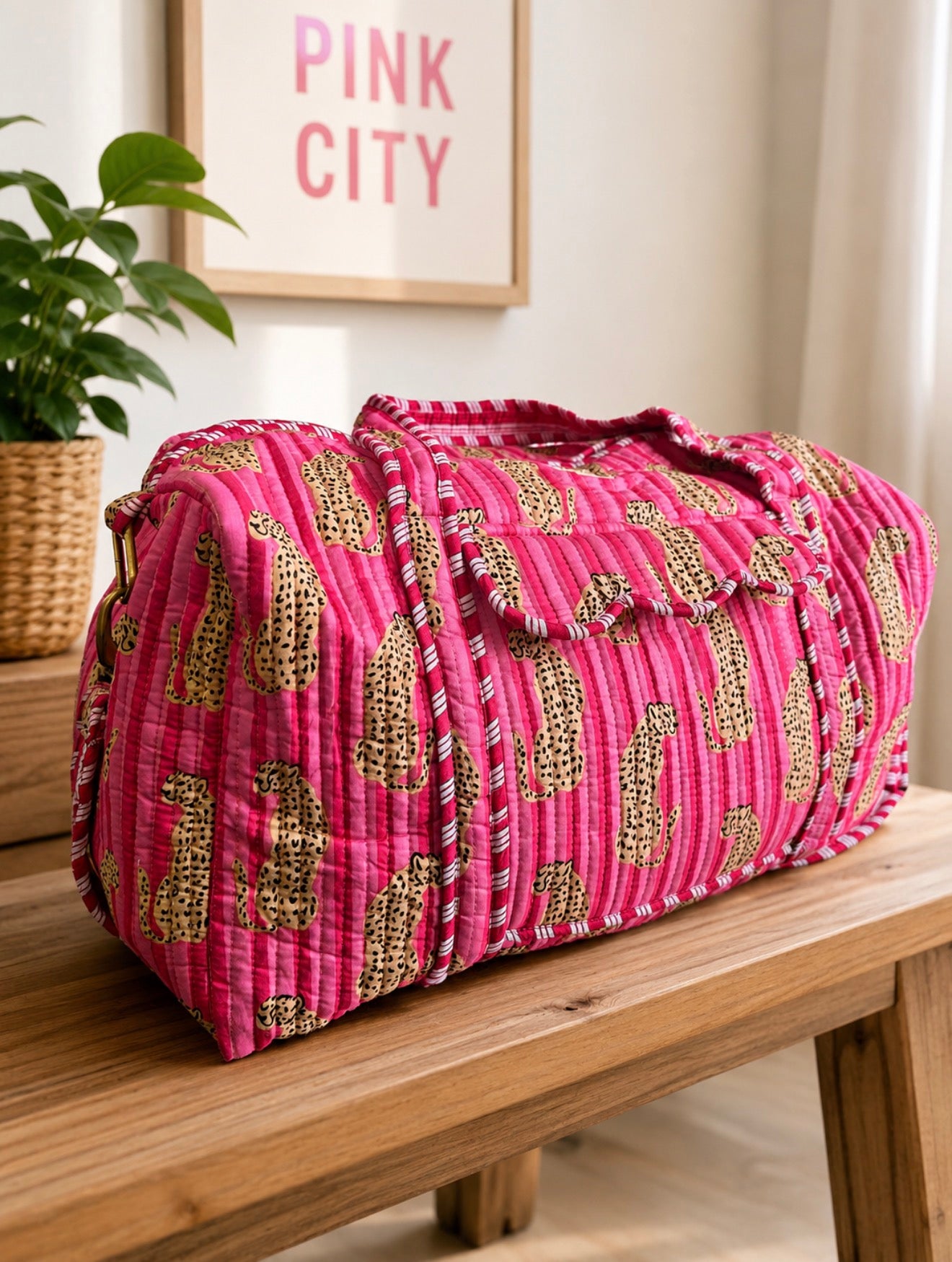 Pink Cheetah Weekender