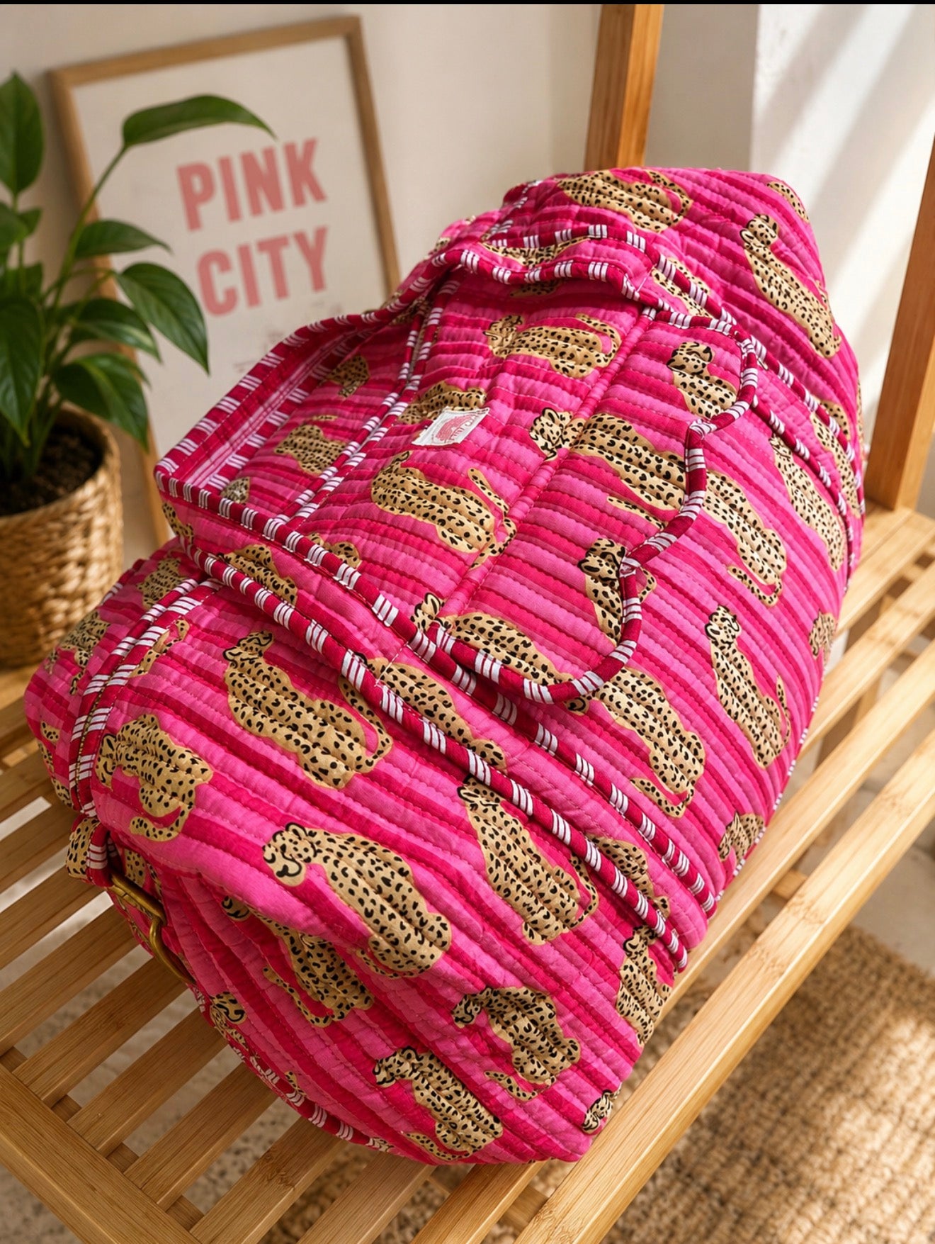 Pink Cheetah Weekender