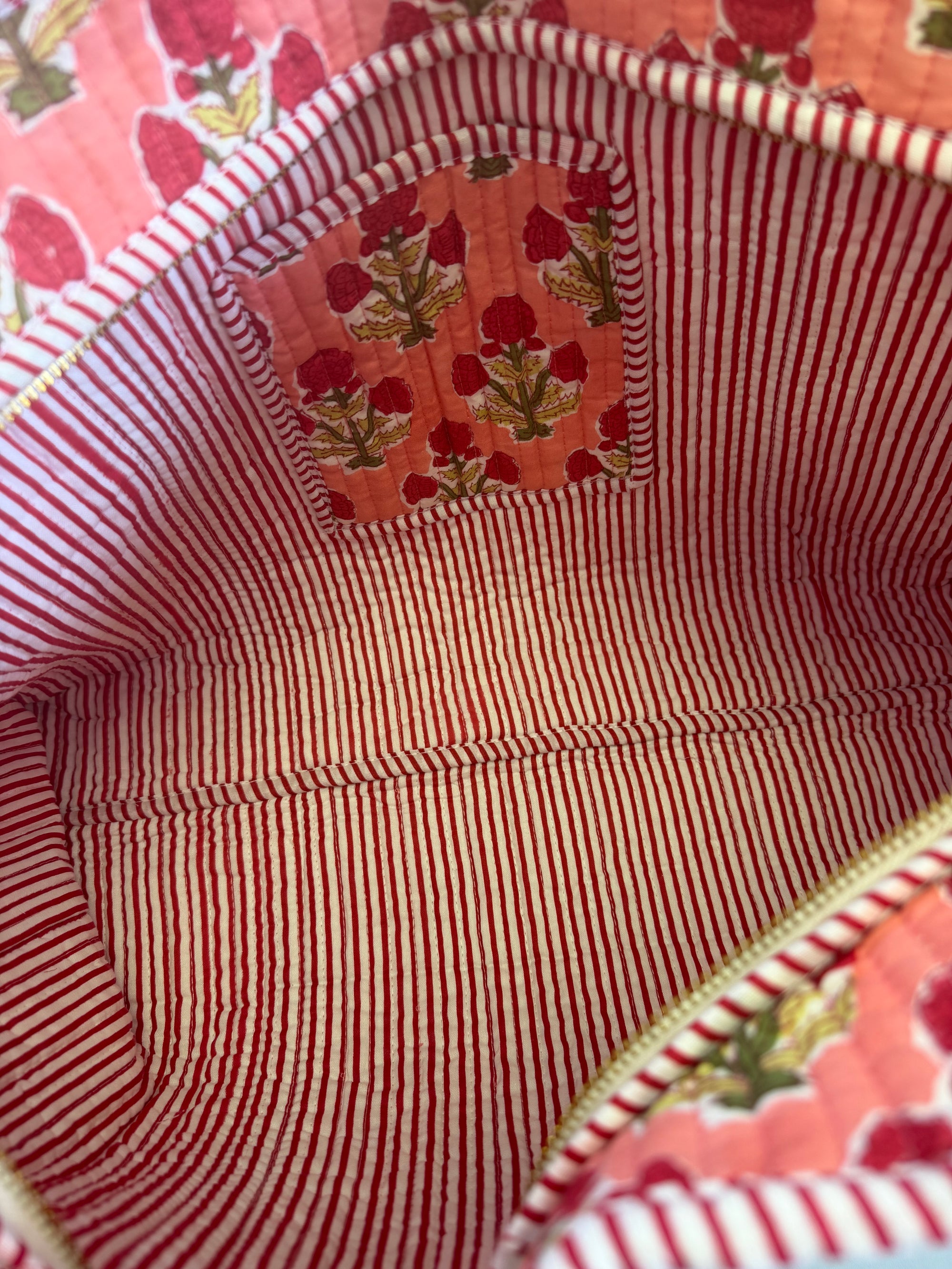 Peach Boota Large Tote