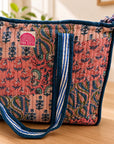 Pink Patchwork Midi Tote
