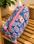 Blue Patchwork Washbag Sets