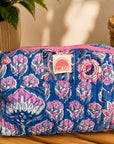 Blue Patchwork Washbag Sets