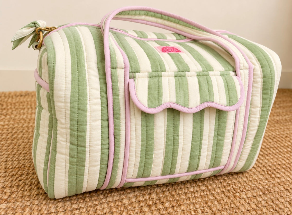 Matcha Stripe Weekend Bag