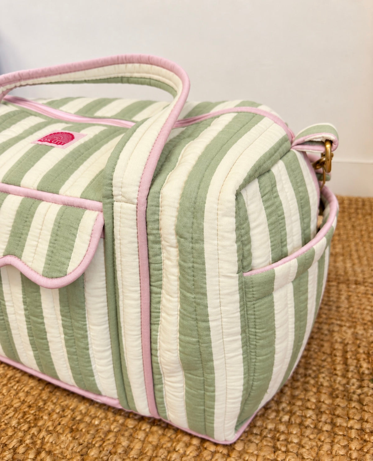 Matcha Stripe Weekend Bag