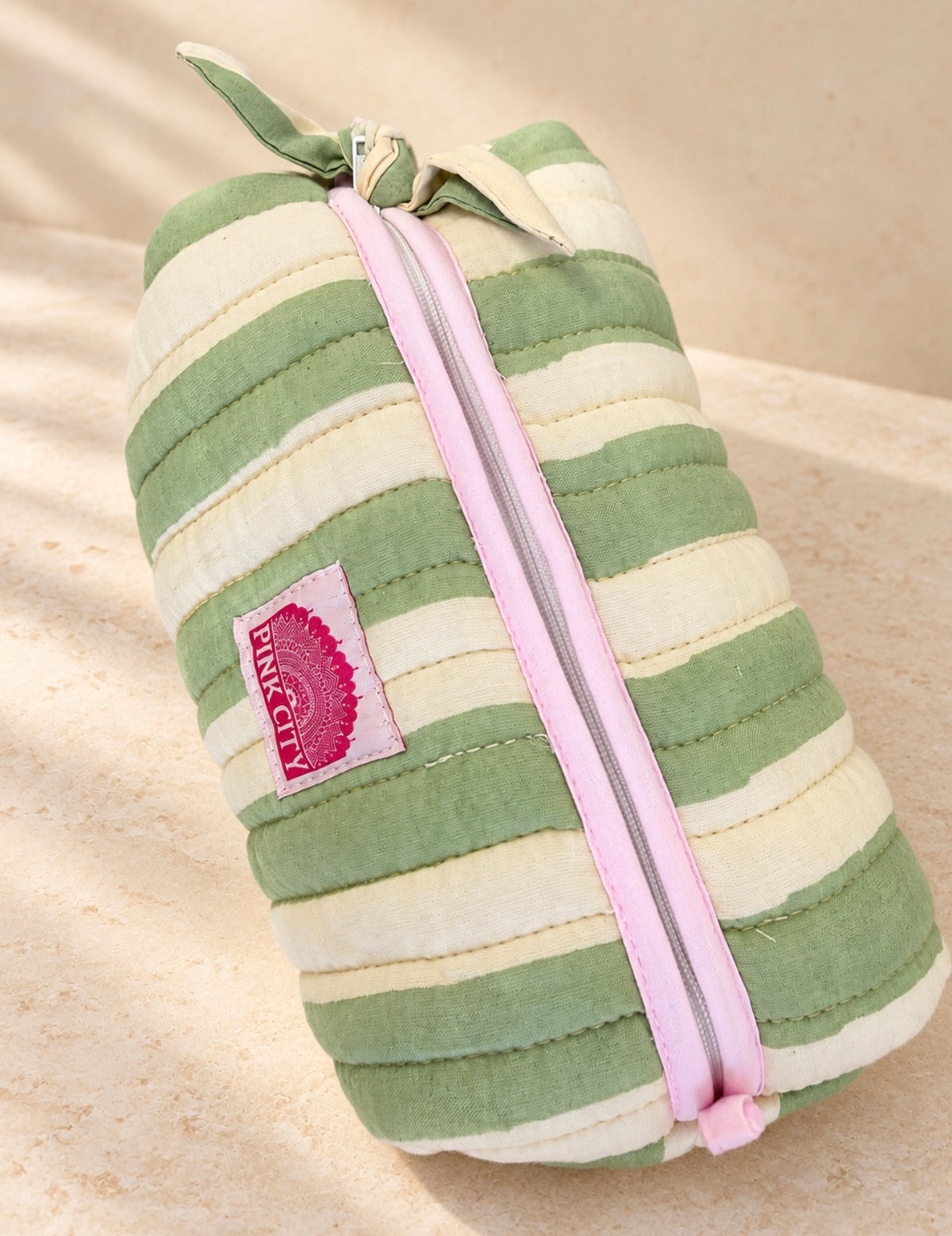 Matcha Stripe Set of Three Wash bags
