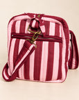 Burgundy Stripe Weekend Bag