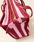 Burgundy Stripe Large Tote