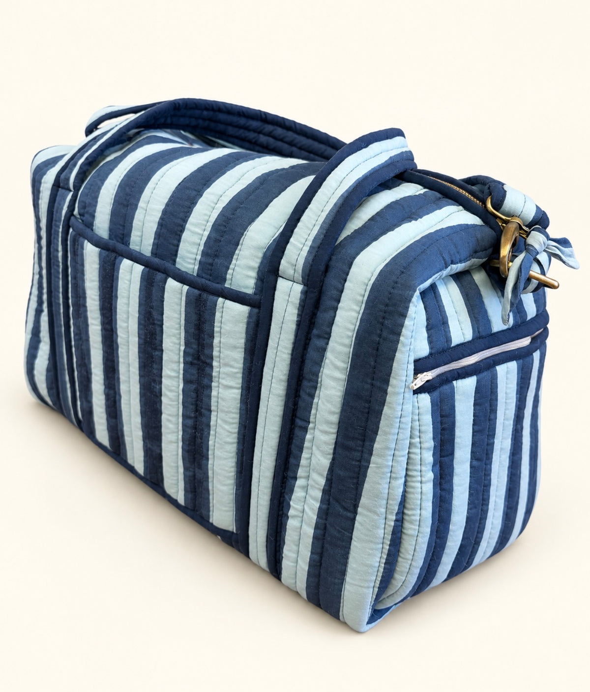 Navy Stripe Weekend Bag