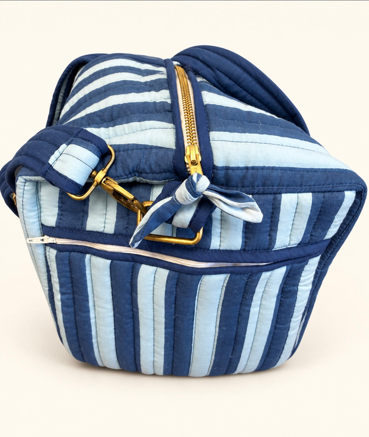 Navy Stripe Weekend Bag