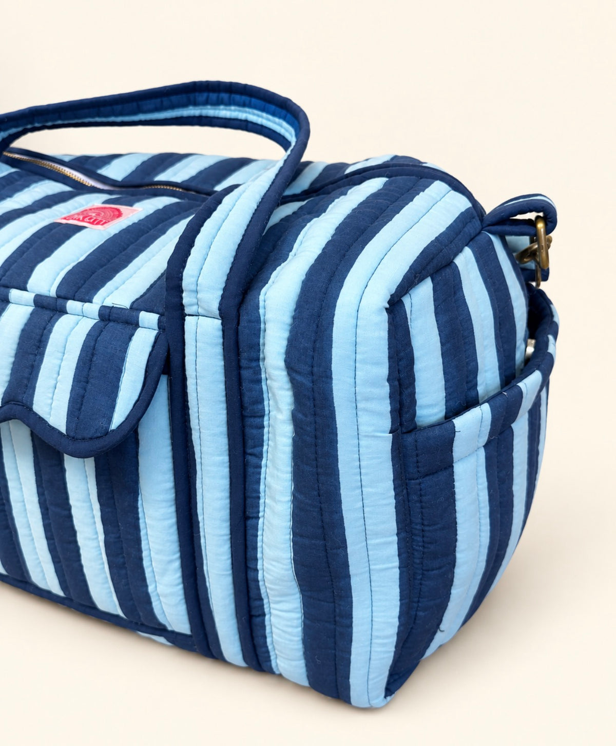 Navy Stripe Weekend Bag
