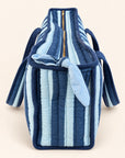 Navy Stripe Large Tote