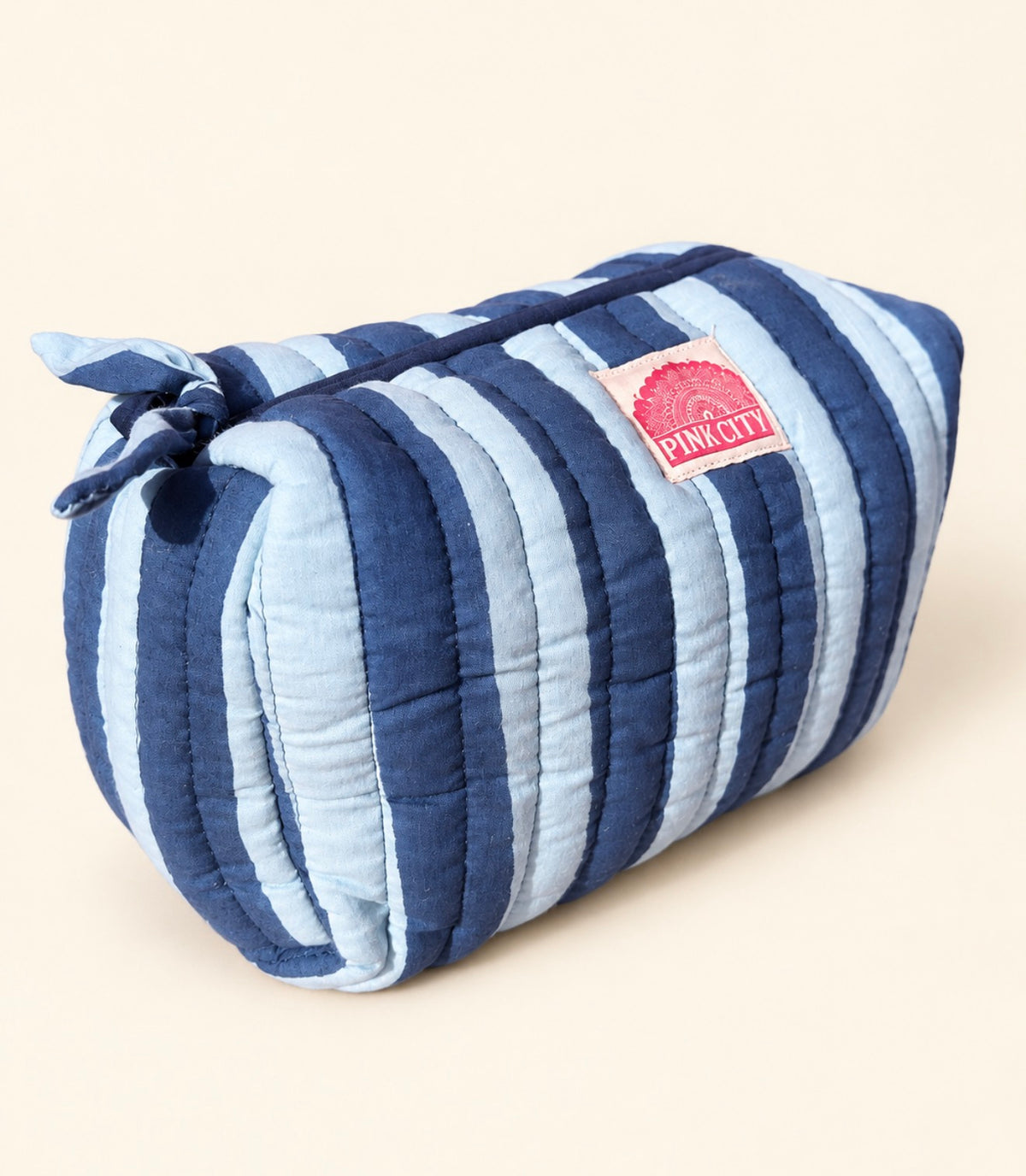Navy Stripe Set of Three Wash bags