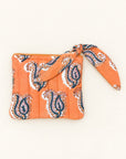 The Coral Paisley Coin Pouch