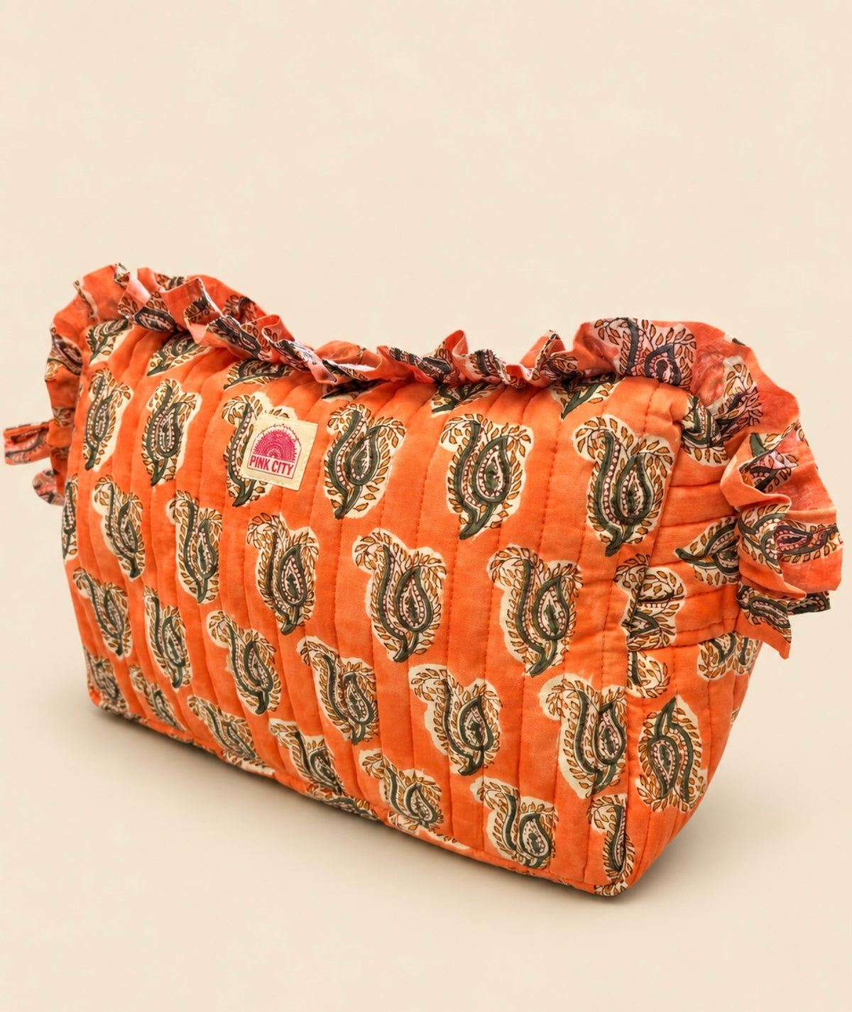 The Coral Paisley Hair Tool Bag