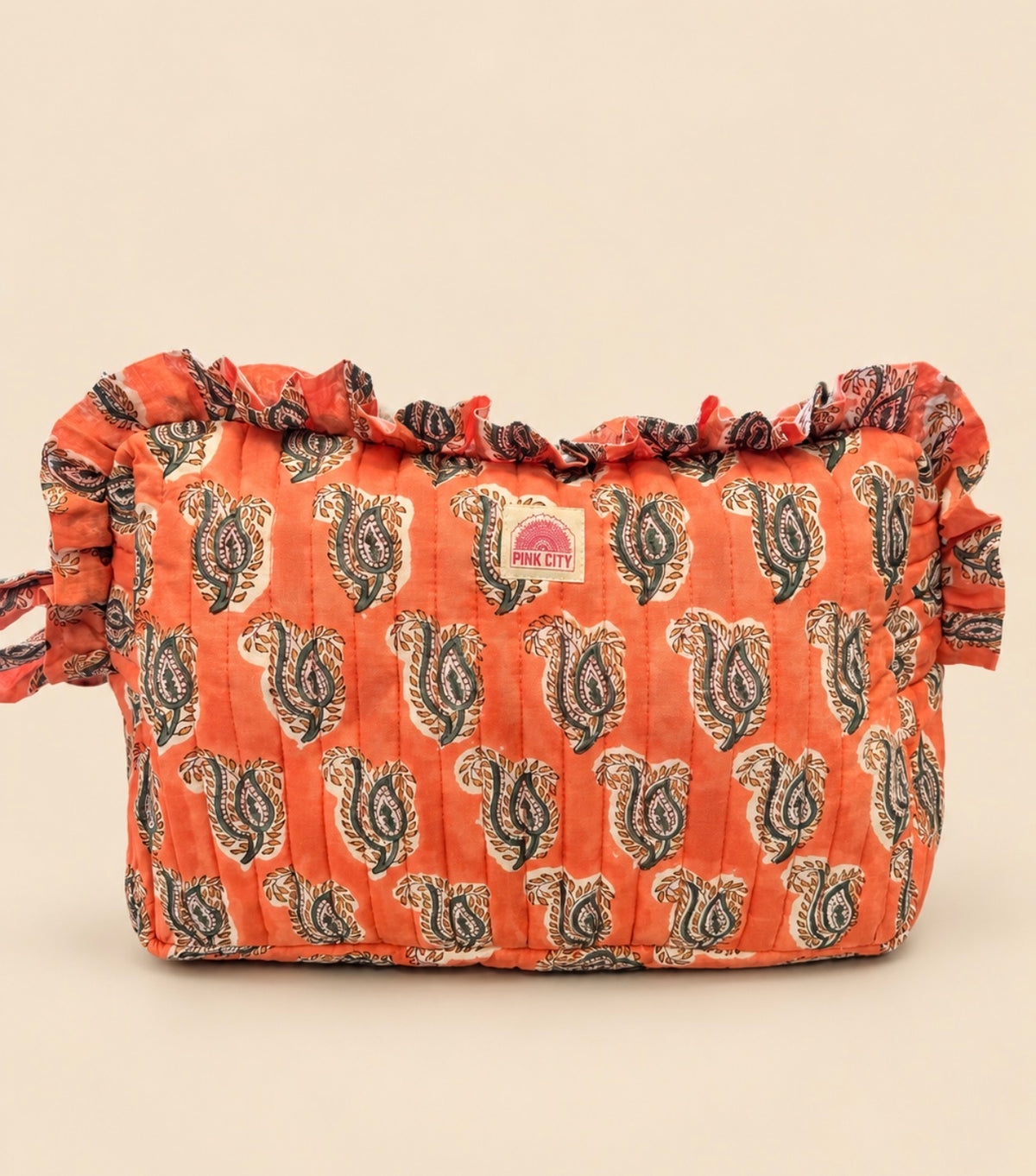 The Coral Paisley Hair Tool Bag