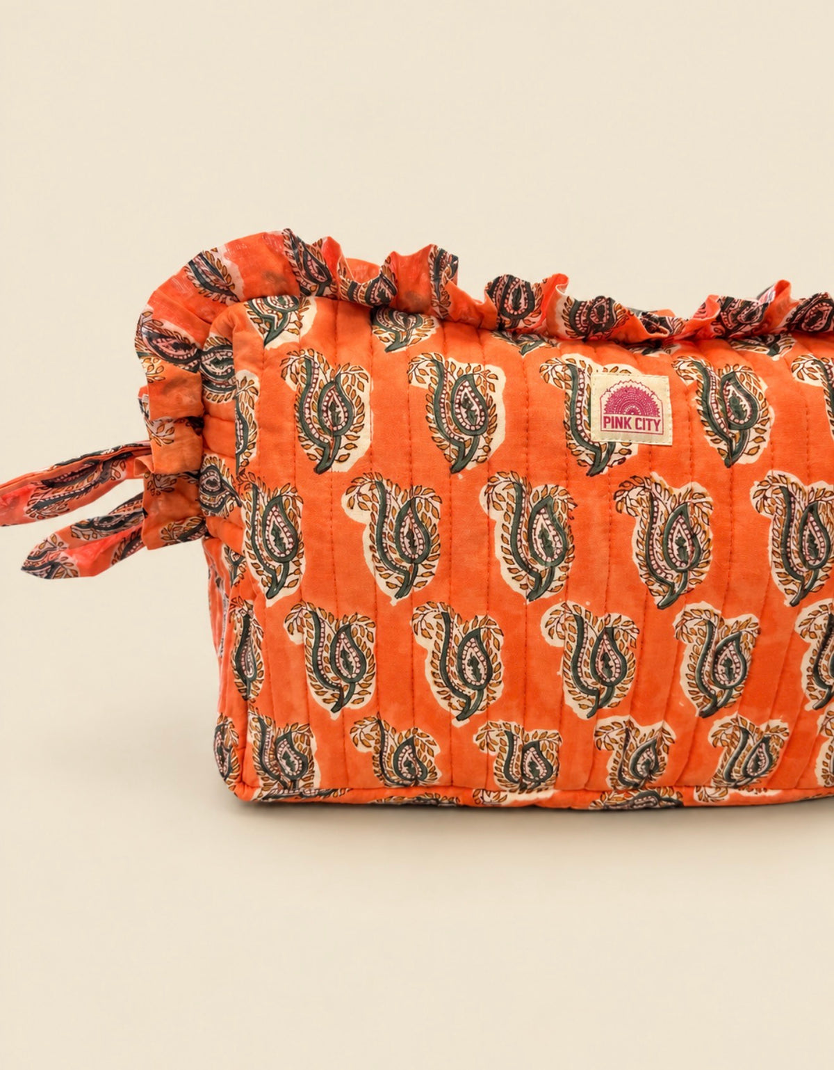 The Coral Paisley Hair Tool Bag