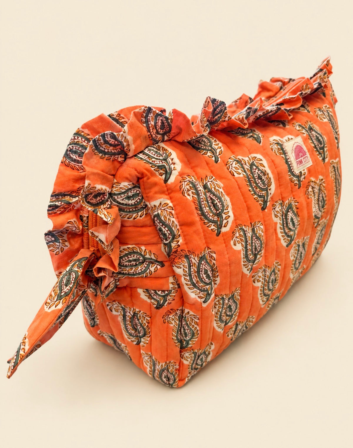 The Coral Paisley Hair Tool Bag