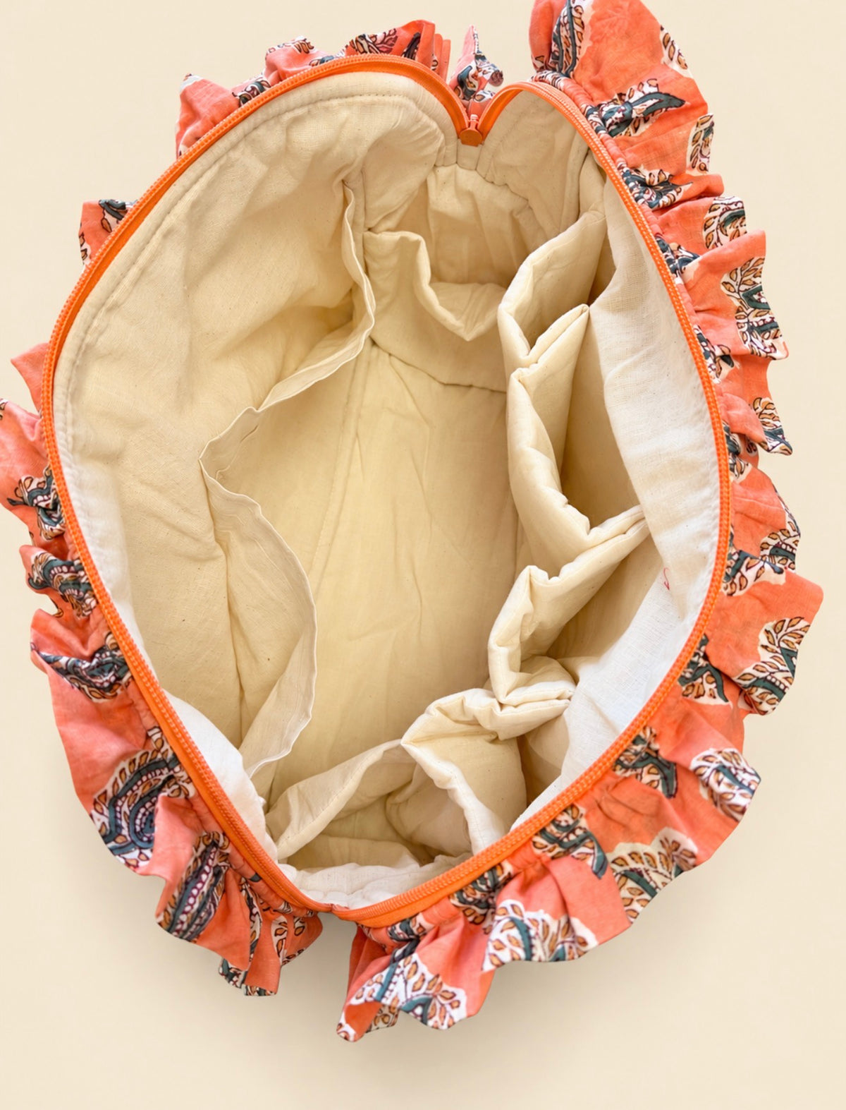 The Coral Paisley Hair Tool Bag