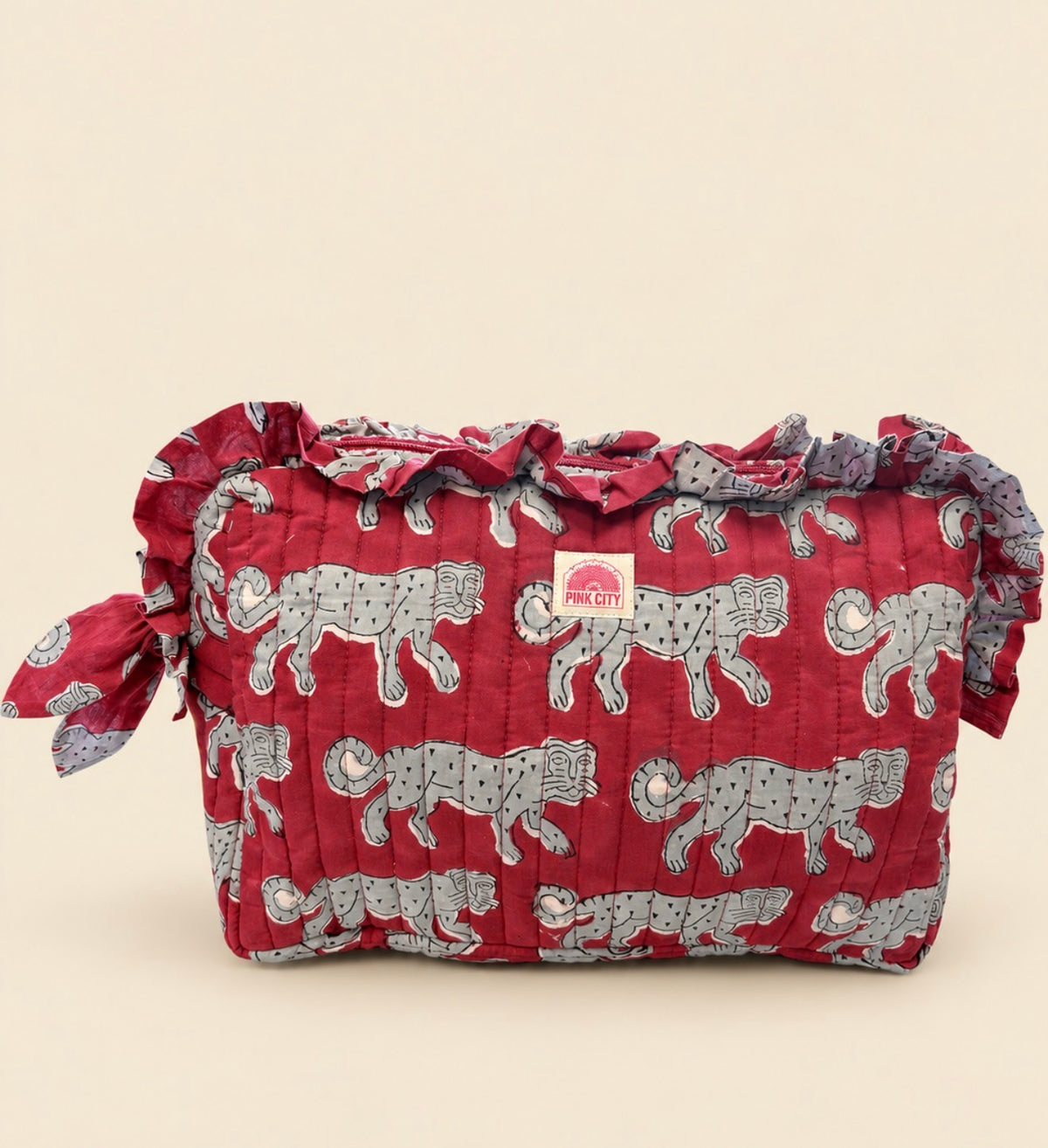 The Burgundy Tiger Hair Tool Bag