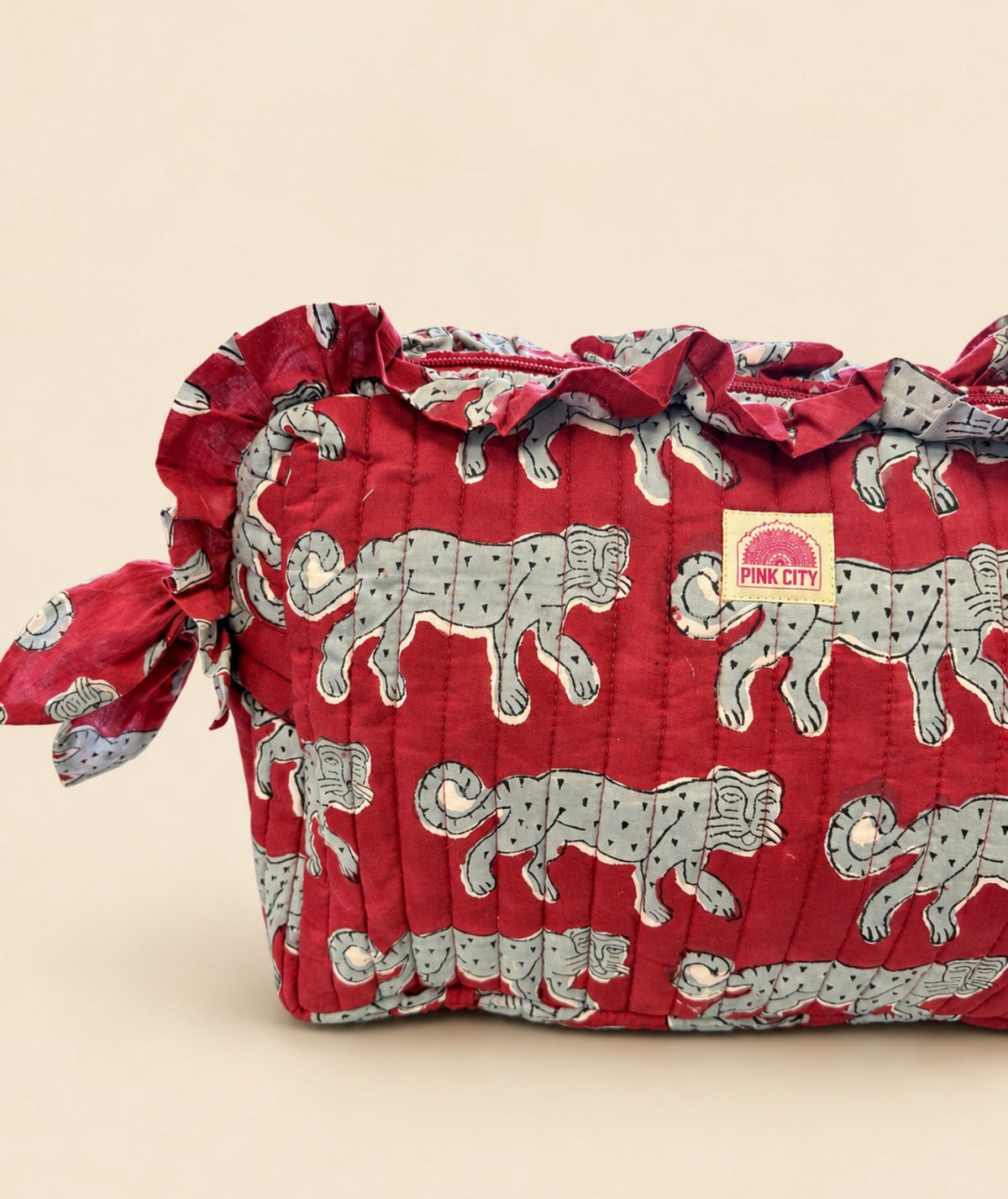 The Burgundy Tiger Hair Tool Bag