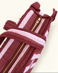 Burgundy Frill Midi Tote