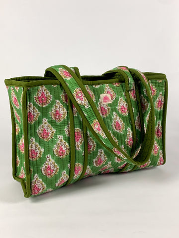 Olive Bloom Midi Tote