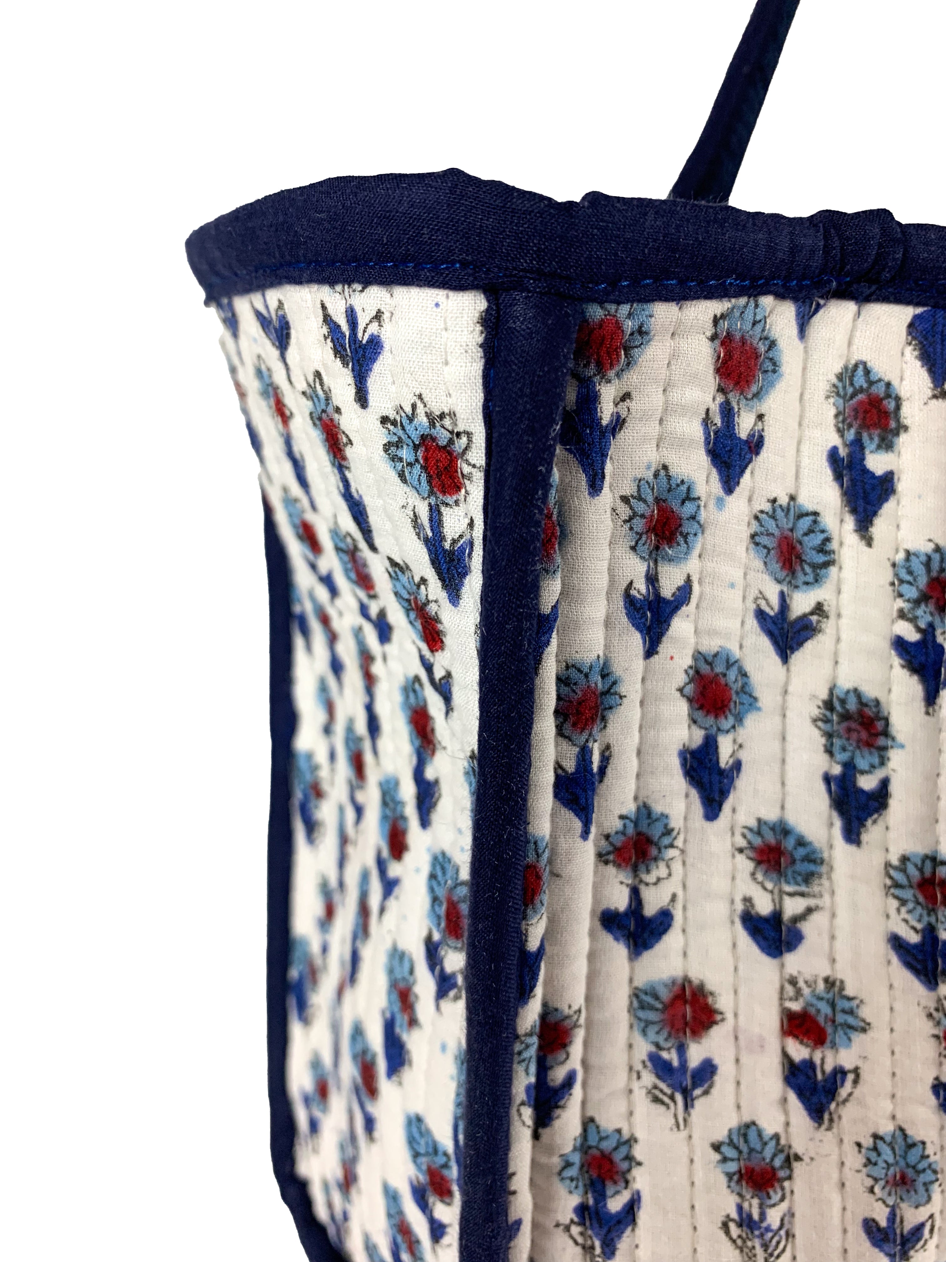 Navy Mini Floral Midi Tote