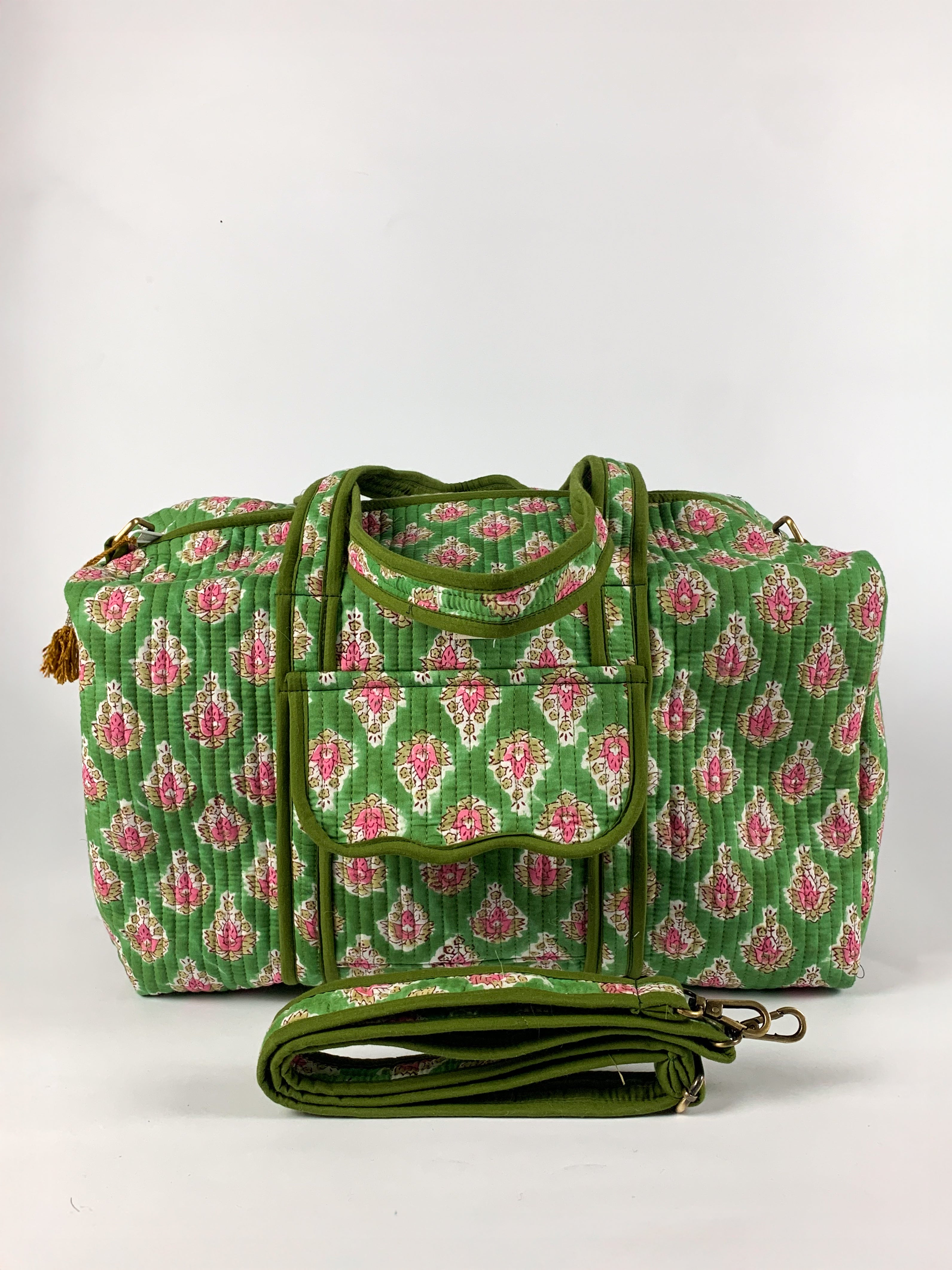 Olive Bloom Weekend Bag