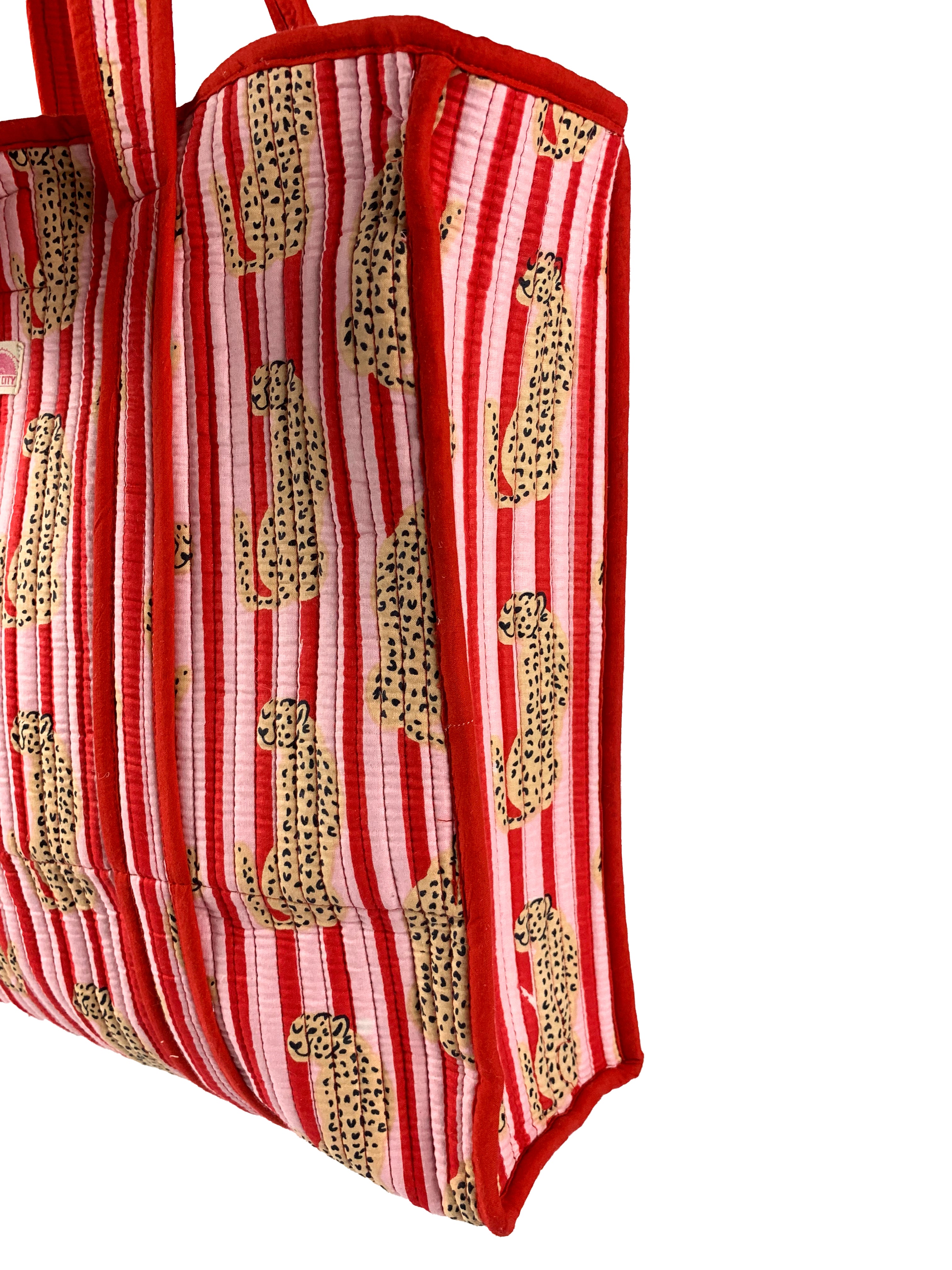 Red & Pink Cheetah Standard Tote