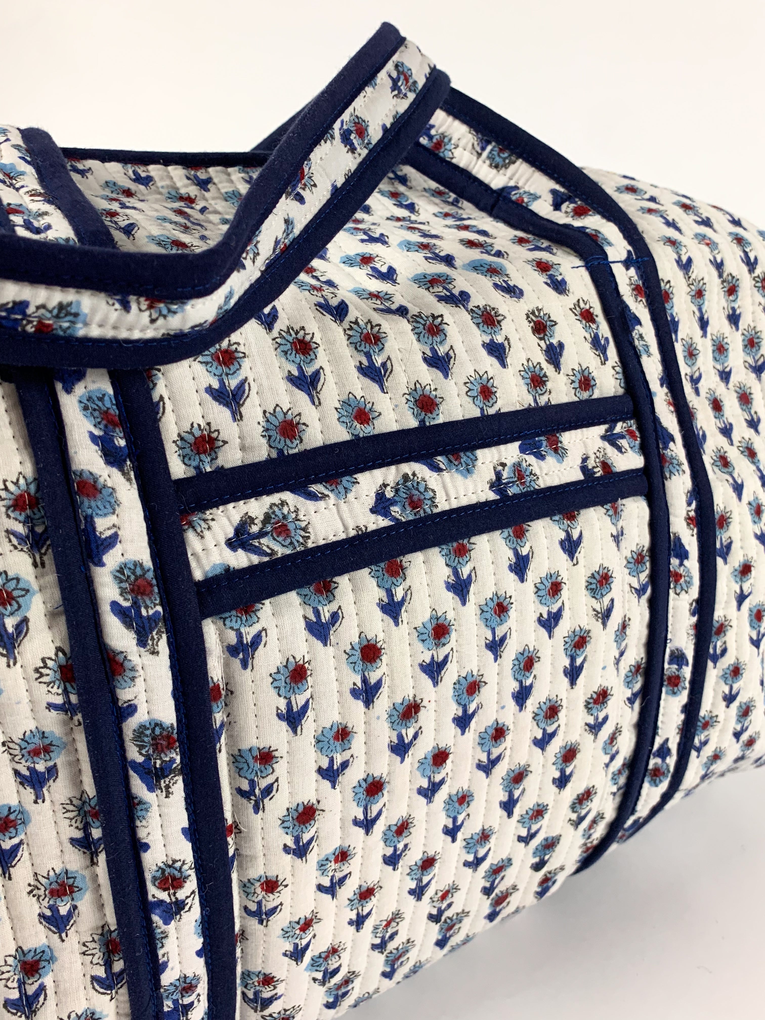 Navy Mini Floral Weekend Bag