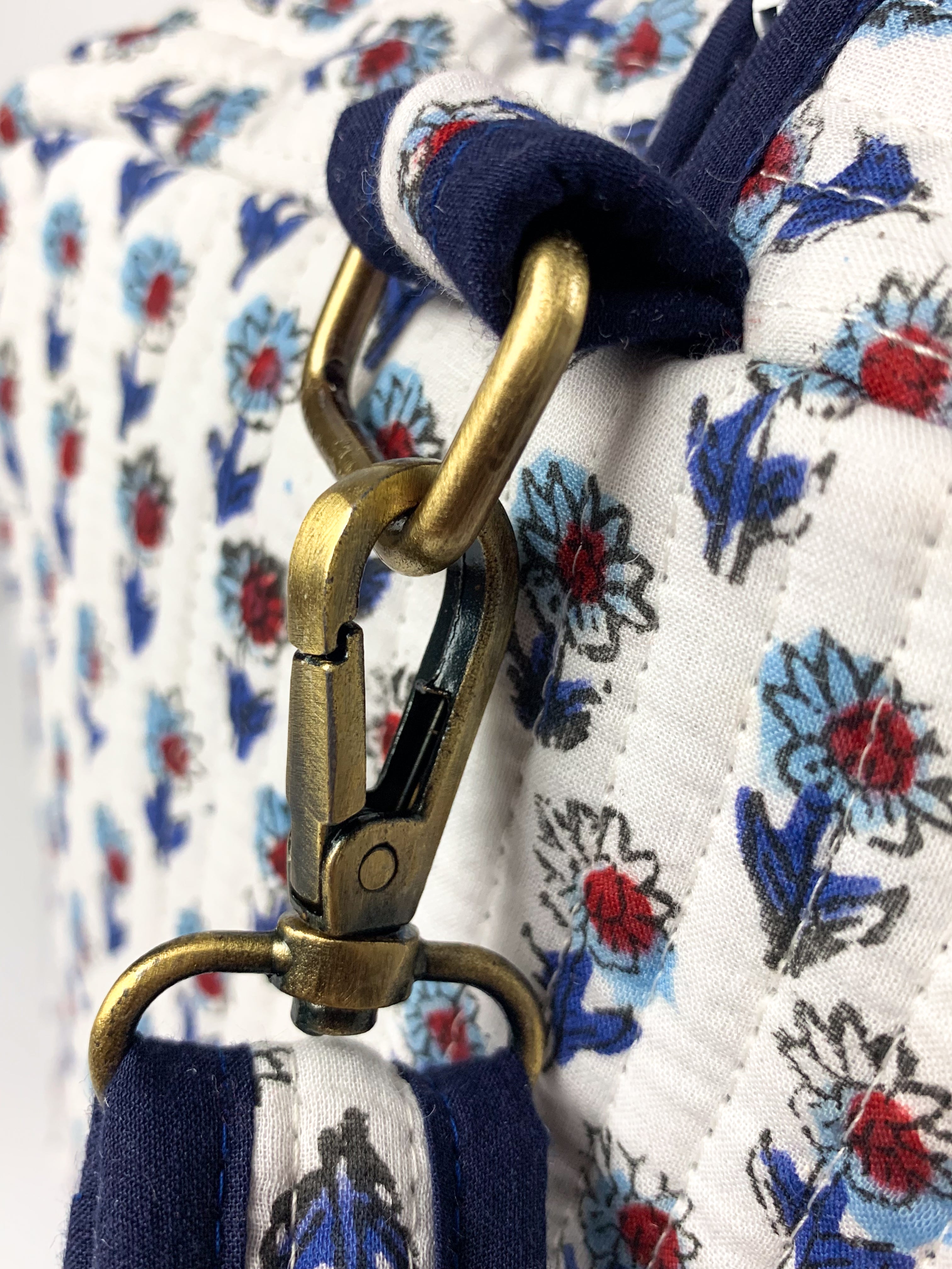 Navy Mini Floral Weekend Bag