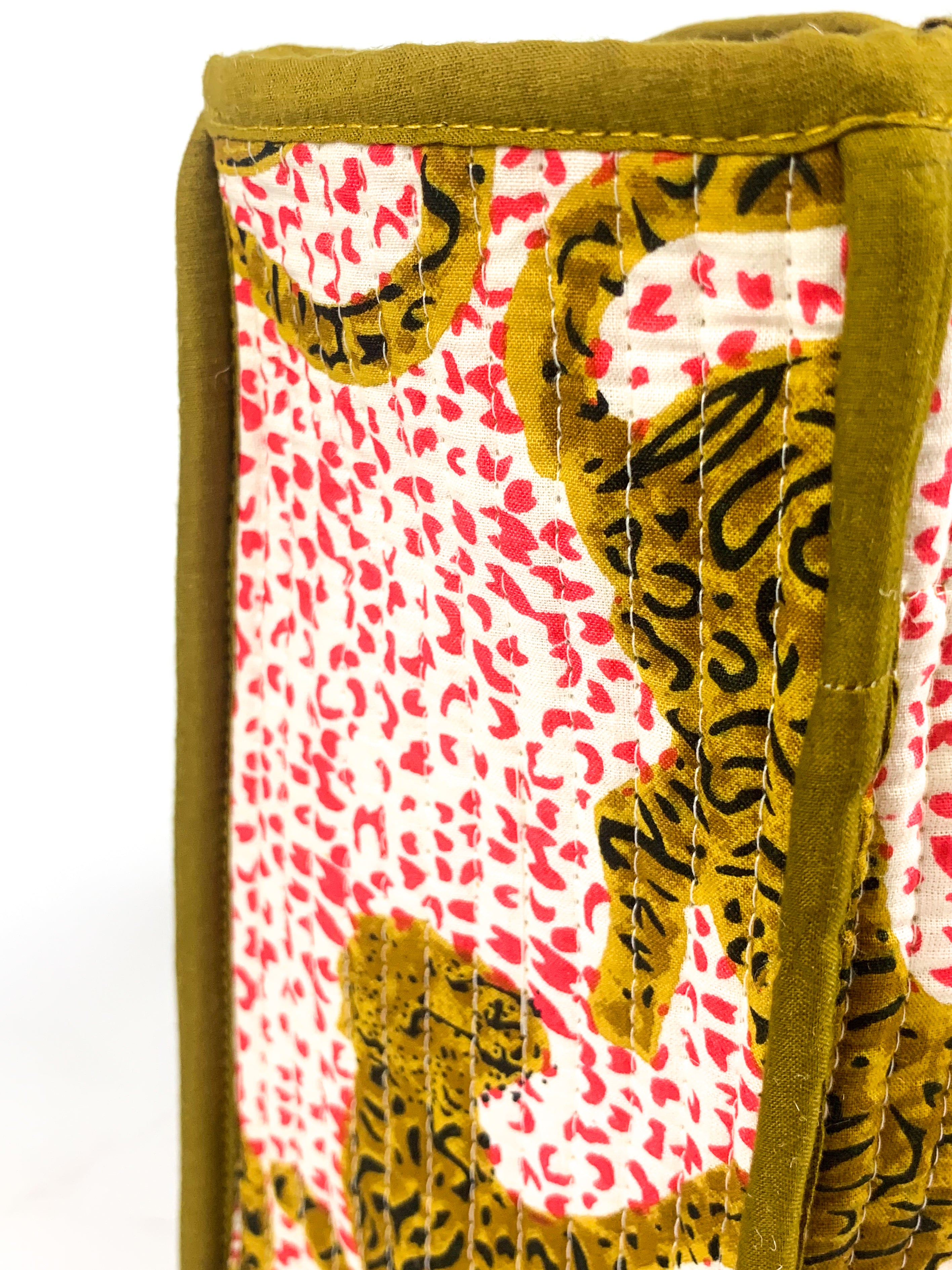 Red Spot Cheetah Midi Tote