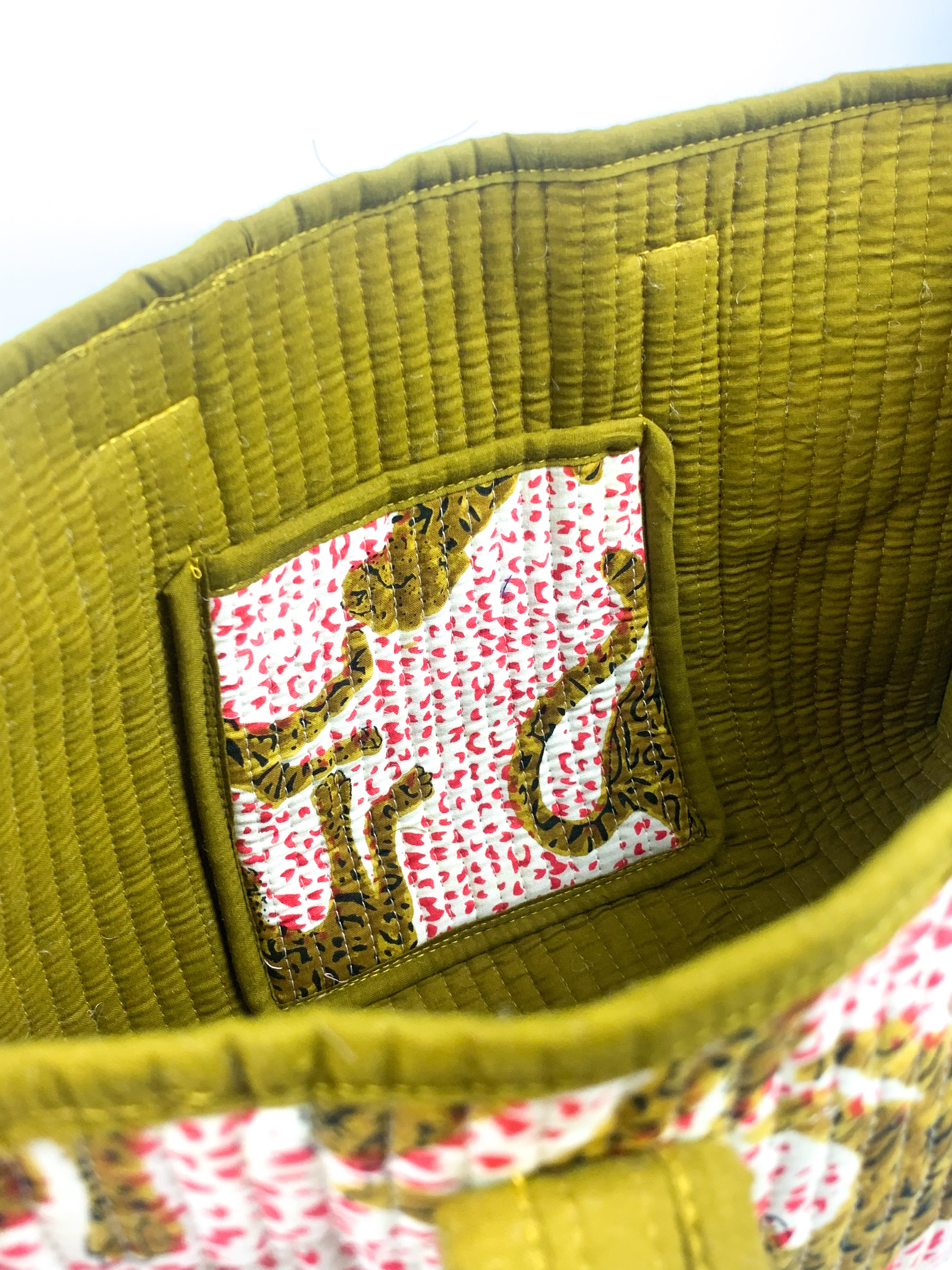 Red Spot Cheetah Midi Tote