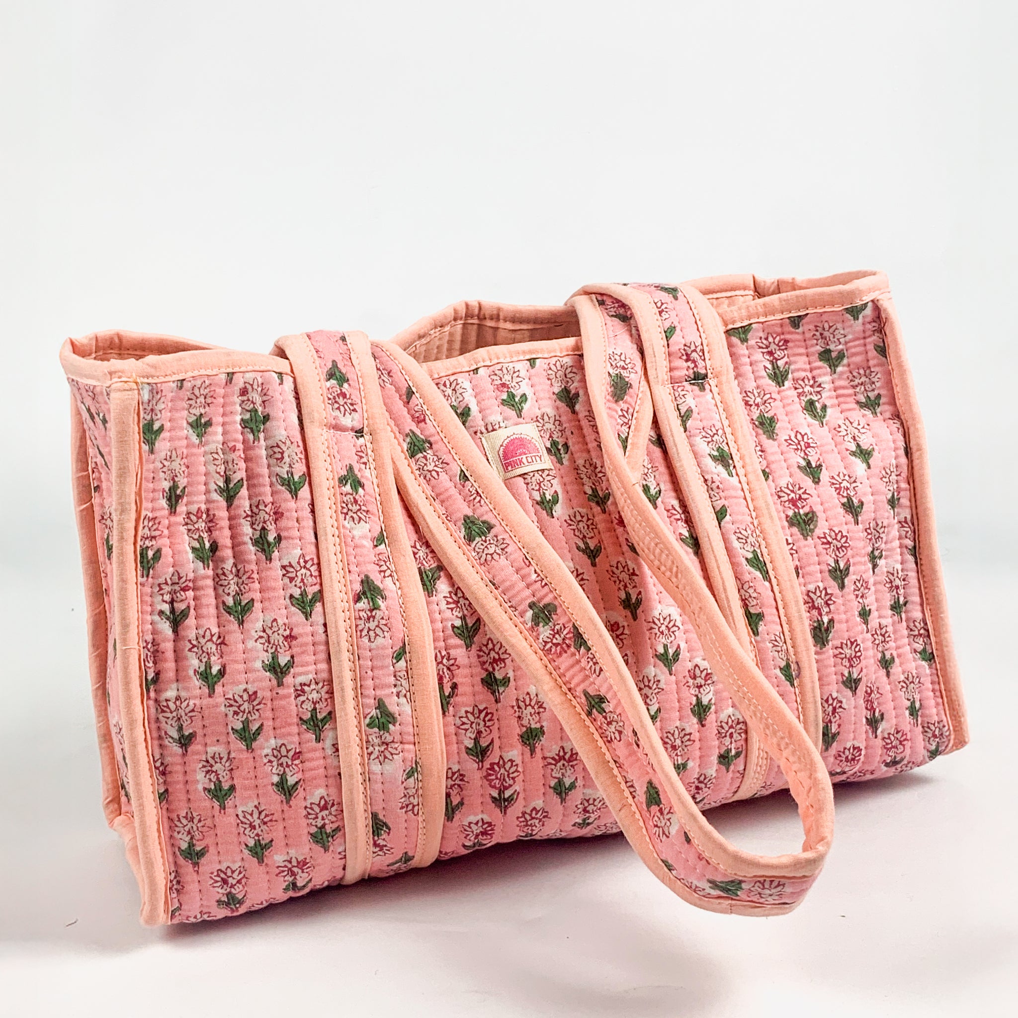 Pink Mini Flower Midi Tote