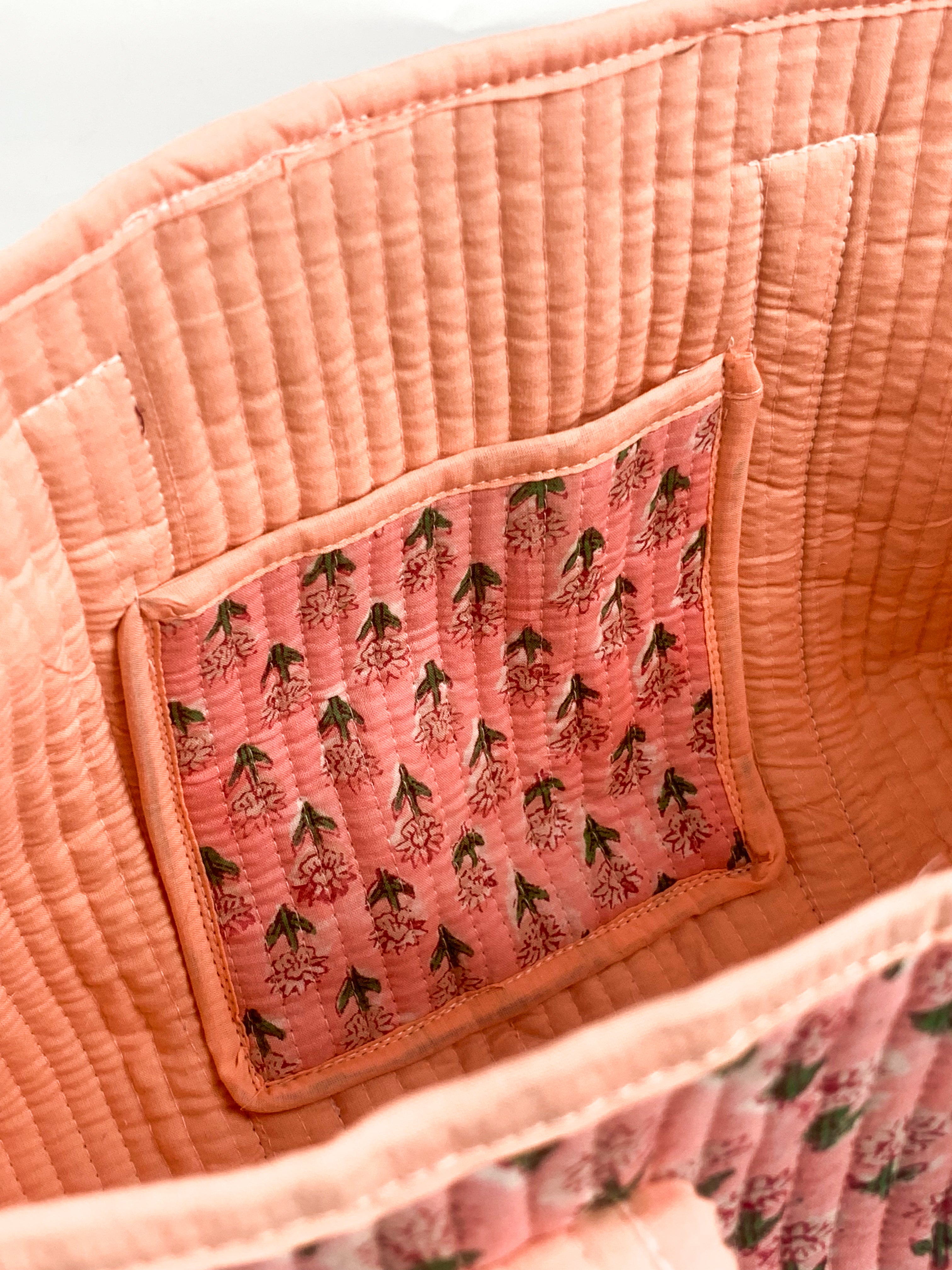 Pink Mini Flower Midi Tote