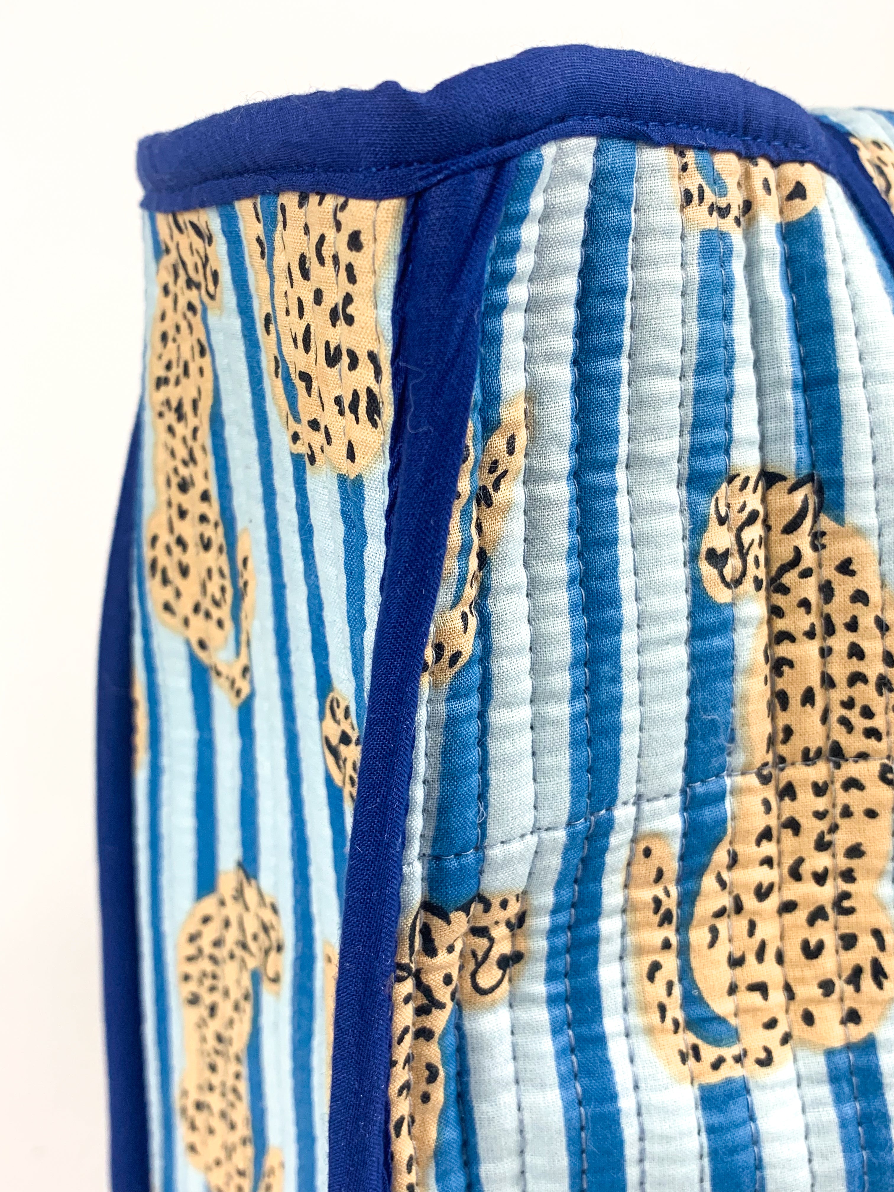 Blue Cheetah Stripe Tote