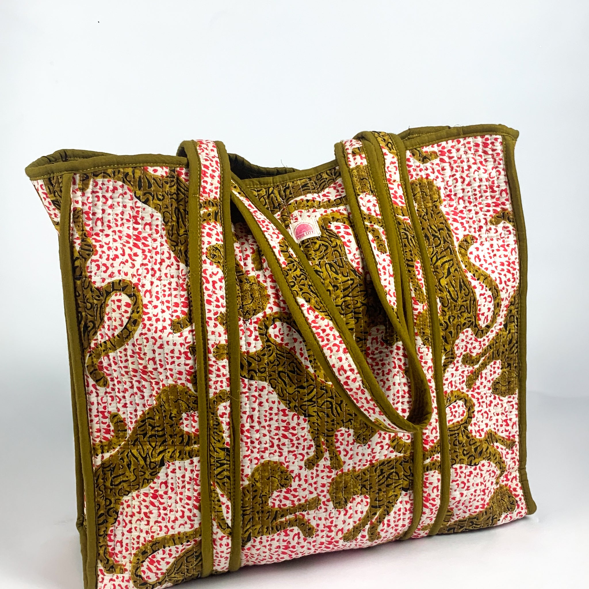 Red Spot Leopard Tote