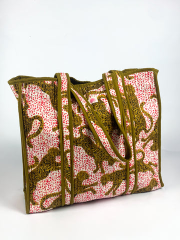 Red Spot Leopard Tote