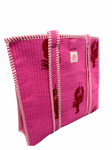 Pink Lobster Tote Bag