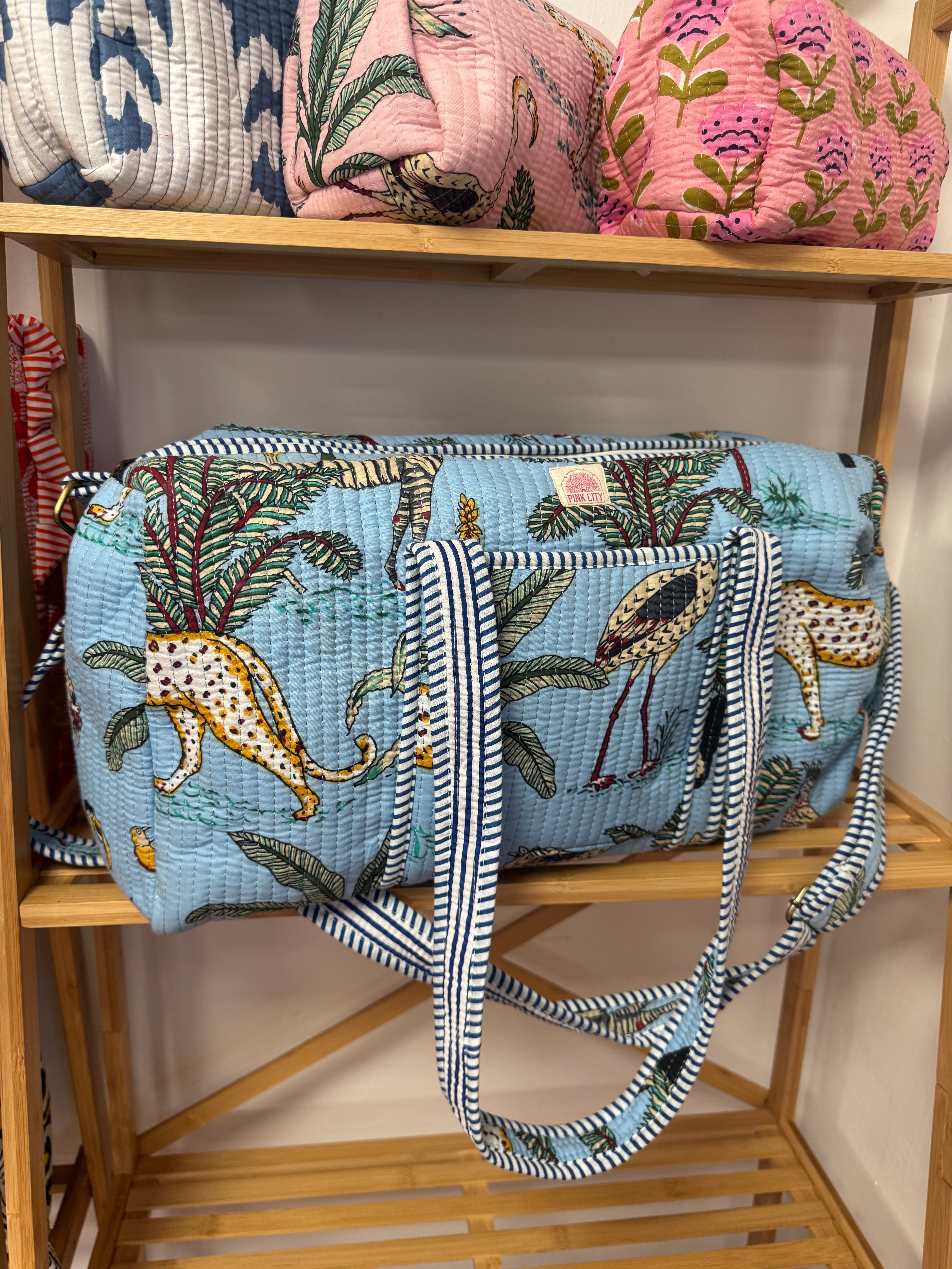 Light Blue Jungle Weekend Bag image 1