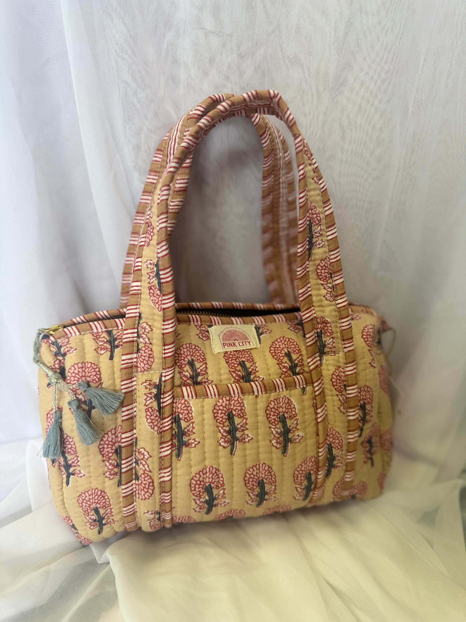 Mini Duffle - Beige Floral  image 1